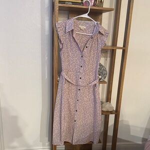 Monteau Lavender Floral Midi Dress